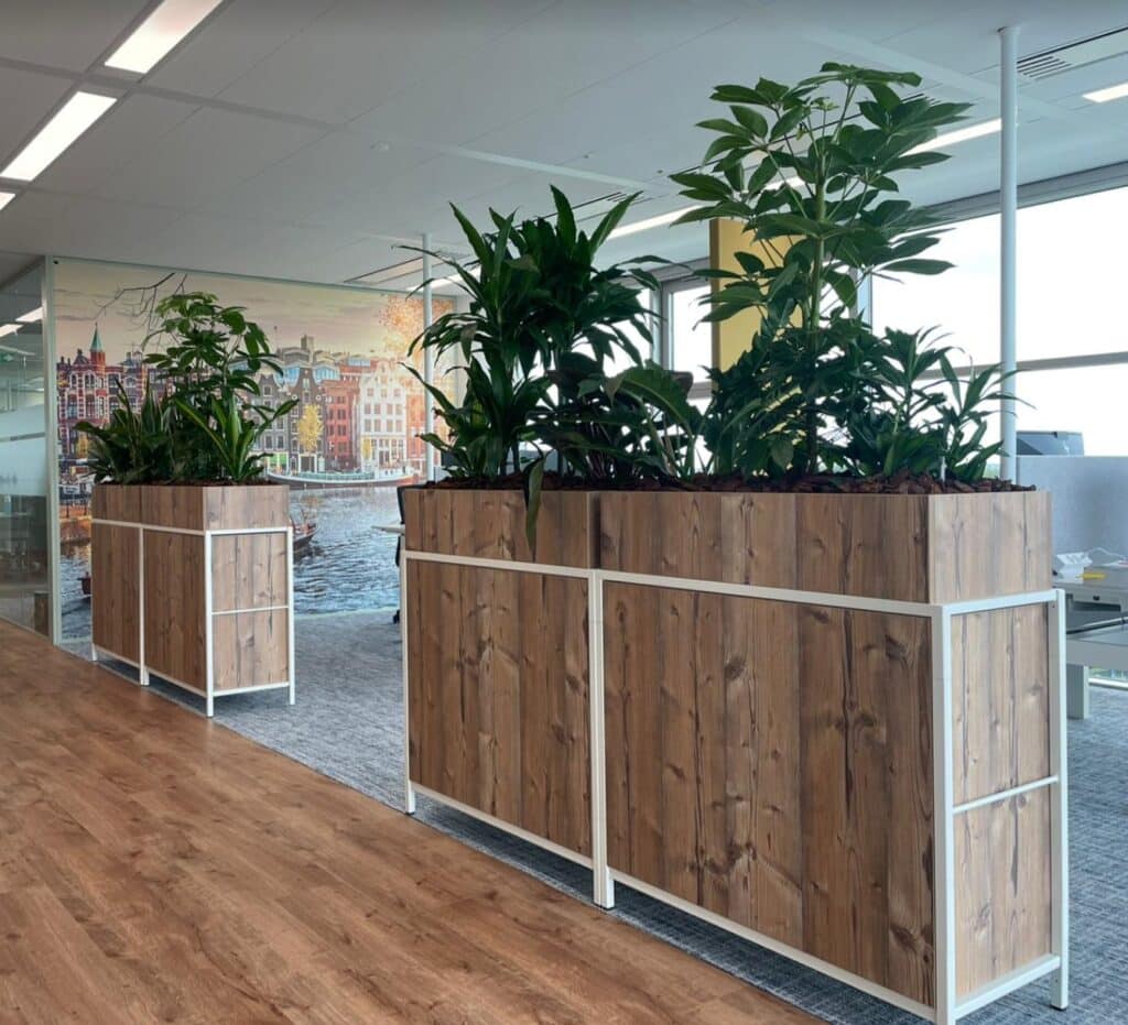 Roomdivider met planten door Bloei Interieurbeplanting.